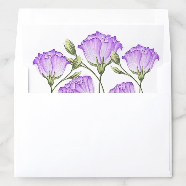 Purple Eustomas Envelope Liner (In Envelope)