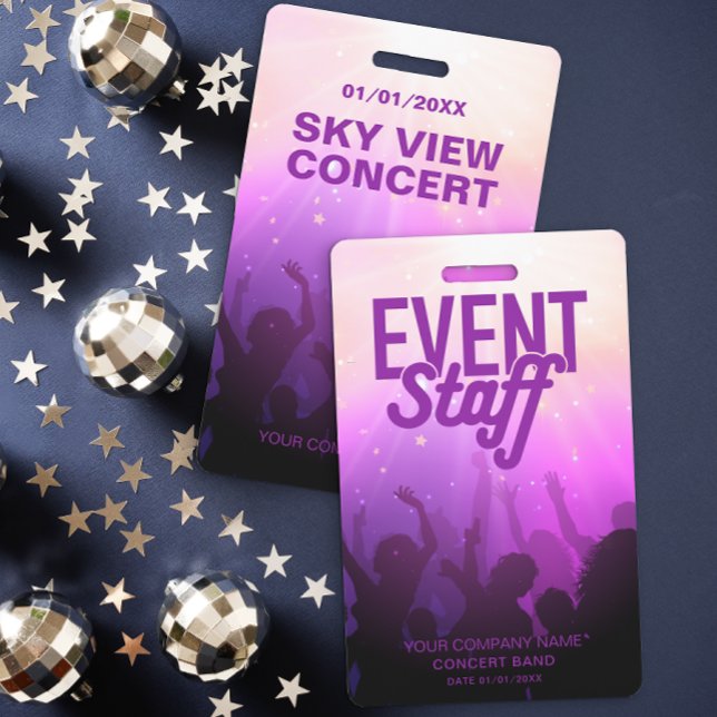 Purple Event Staff Badge for Concert or Festival (Creator Uploaded)