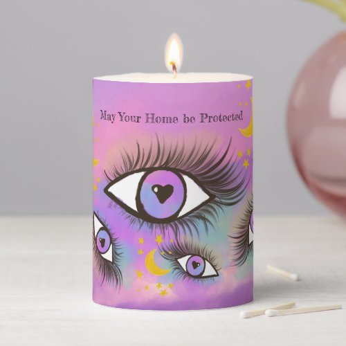 Purple Evil Eye Protection Candle