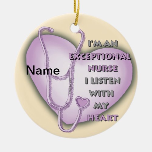 Purple Exceptional Nurse  ornament