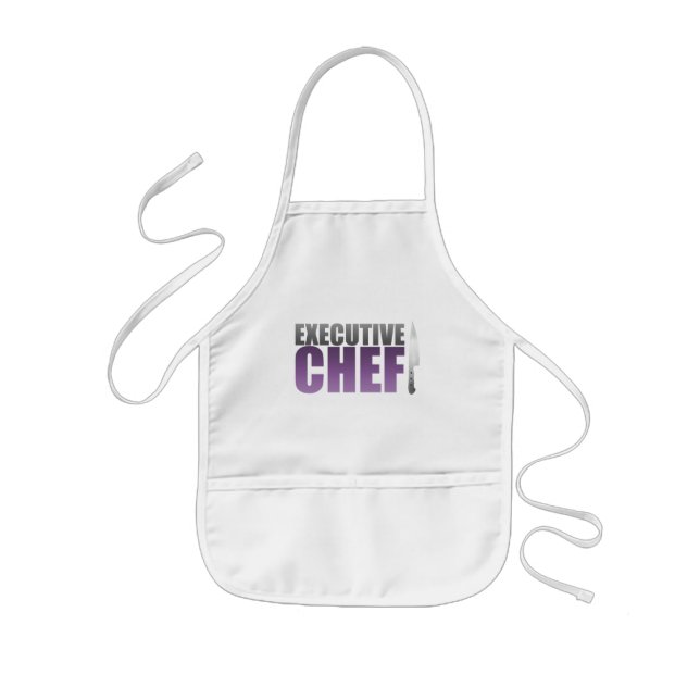 Purple Executive Chef Kids' Apron (Front)