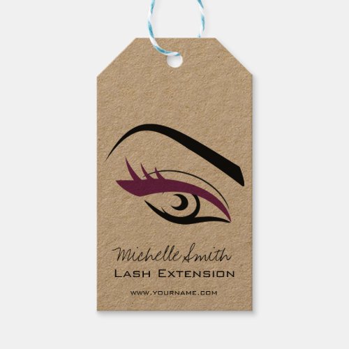 Purple Eye long eyelashes Lash extension  icon Gift Tags