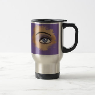 Purple Eye Makeup Travel Mug