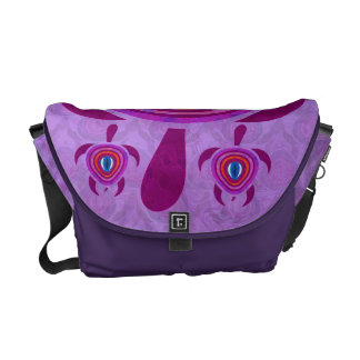 Purple Eye Turtle Messenger Bag