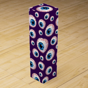 Purple eyeball pattern wine gift box