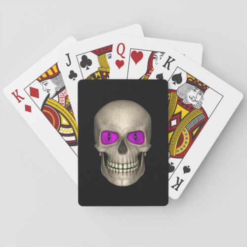 Purple Eyed  Skull Zombie Undead Playing Cards