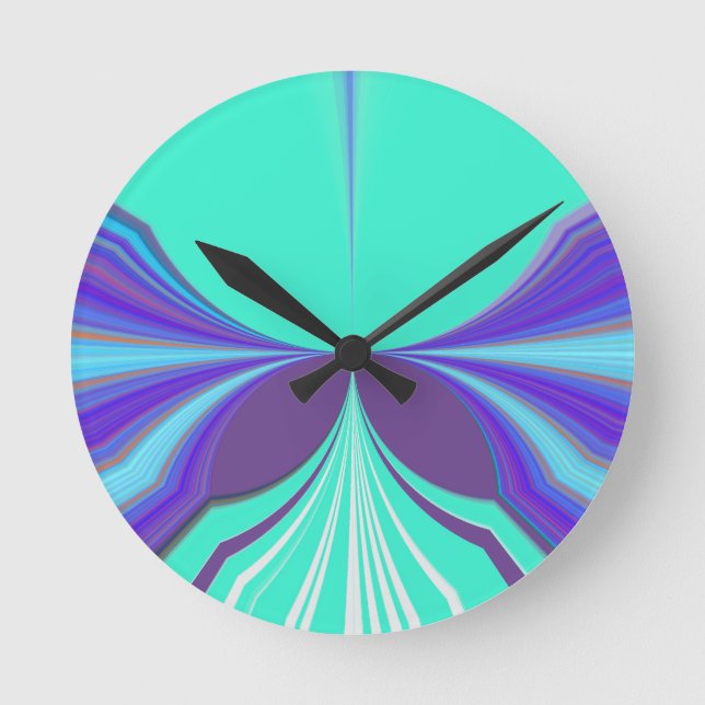 Purple Eyes.png Round Clock (Front)