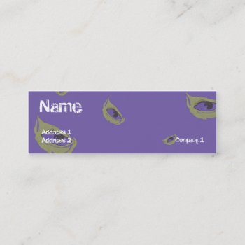 Purple Eyes - Skinny Mini Business Card by ZazzleProfileCards at Zazzle