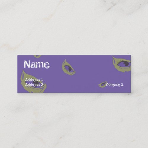 Purple Eyes - Skinny Business Card