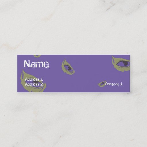 Customizable Purple Eyes - Skinny Business Card