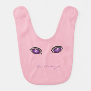 purple eyes staring Thunder_Cove Baby Bib