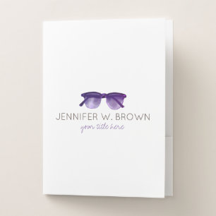 Purple Eyewear Glasses Spectacles Pocket Folder