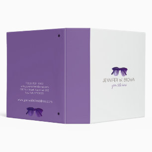 Purple Eyewear Specialist Glasses Spectacles 3 Ring Binder