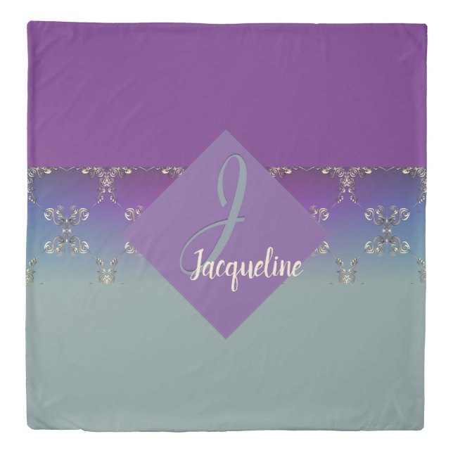 Purple Fabergè-inspired Duvet Cover (Front)