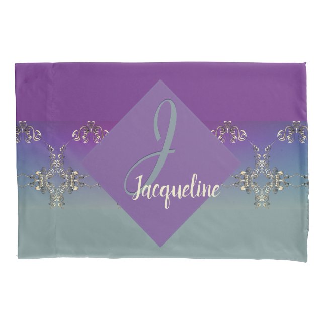 Purple Fabergè-inspired  Pillow Case (Front)