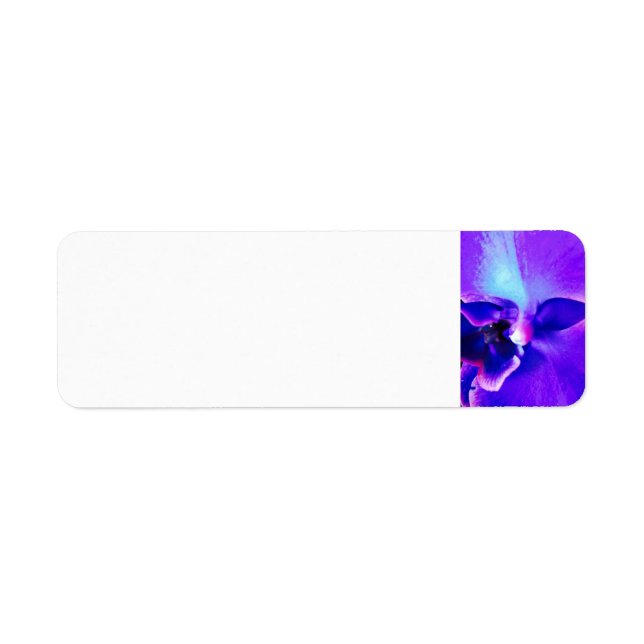 Purple Face Flower Orchid Return Address Label (Front)