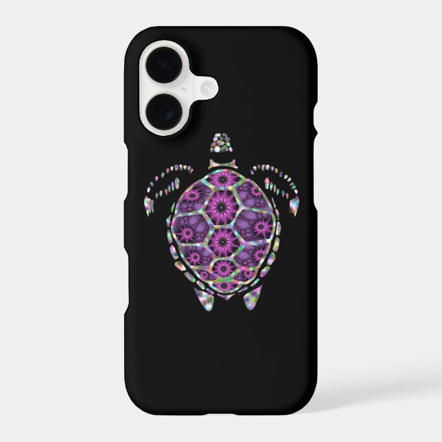 Purple Factual Turtle Shell Iphone Case (Back)