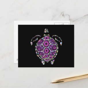 Purple Factual Turtle Shell Postcard