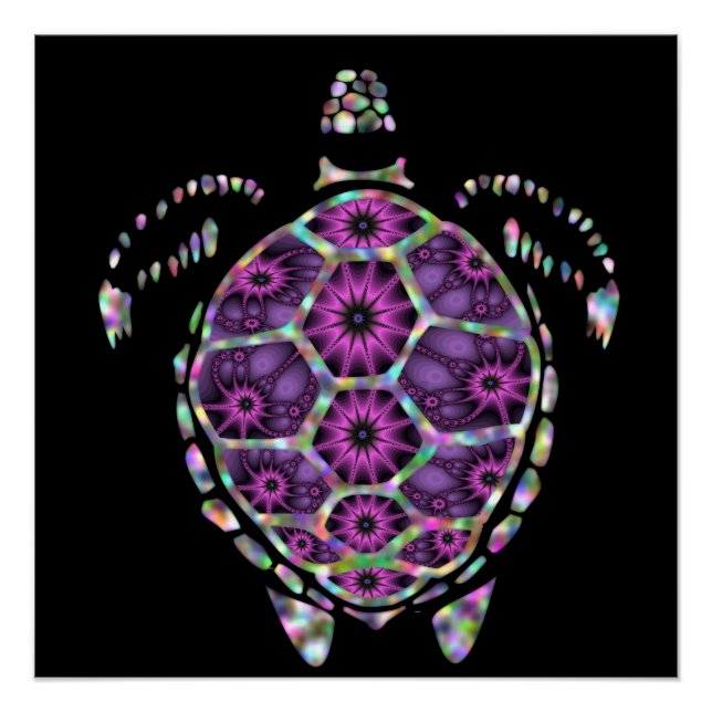 Purple Factual Turtle Shell Poster (Front)