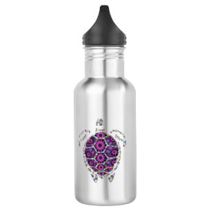 Purple Factual Turtle Shell Stainless Steel Water Bottle