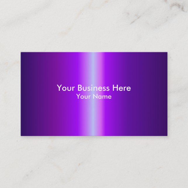 Purple fade customizable business cards (Front)