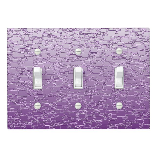 Purple Fade Mini Tile Design Light Switch Cover (In Situ)