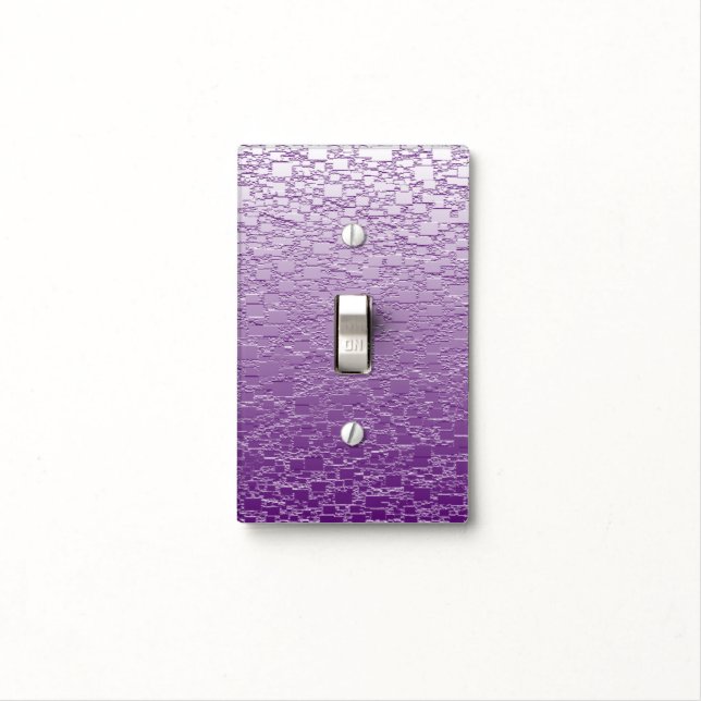 Purple Fade Mini Tile Design Light Switch Cover (In Situ)