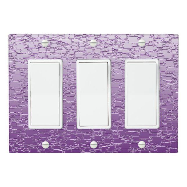 Purple Fade Mini Tile Design Light Switch Cover (In Situ)
