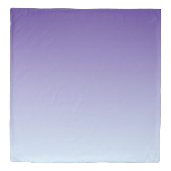 Purple Fade To Blue (1 Side) Queen Duvet Cover by FantasyPillows at Zazzle