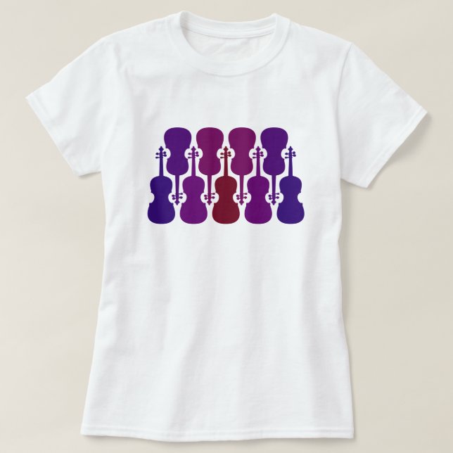 Purple Fade Violin T-Shirt (Design Front)