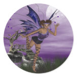 Purple Fae Classic Round Sticker