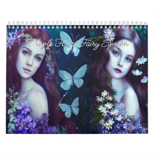 Purple Fairies Forest Sprites Digital Art  Calenda Calendar