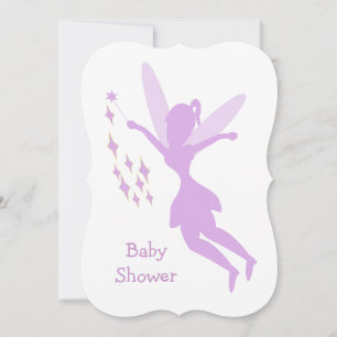 Purple Fairy Baby Shower Invitation