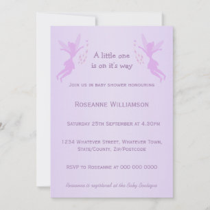 Purple Fairy Baby Shower Invitation