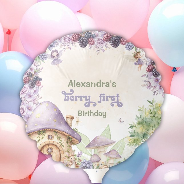 Purple  Fairy First Berry First Birthday Balloon (Creator Uploaded)