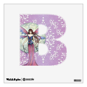 Purple Fairy Letter B Wall Decal For Girls