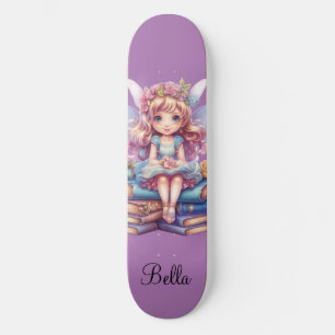 purple fairy magic skateboard
