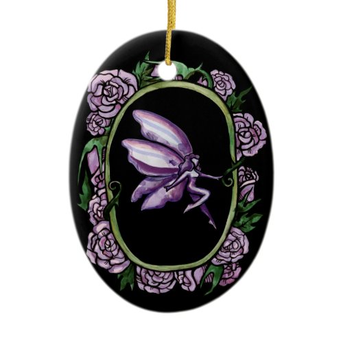 Purple Fairy Rose Garden Gardeners Roses           Ceramic Ornament