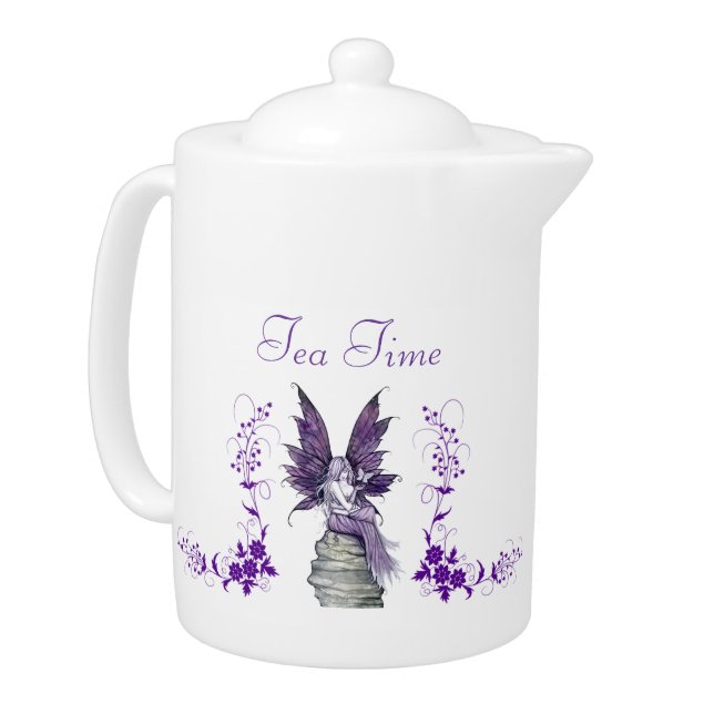 Purple Fairy Tea Time Teapot (Left)