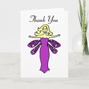 Purple Fairy Thank You by Victoreeah at Zazzle
