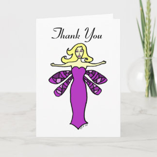 Purple Fairy Thank You Card