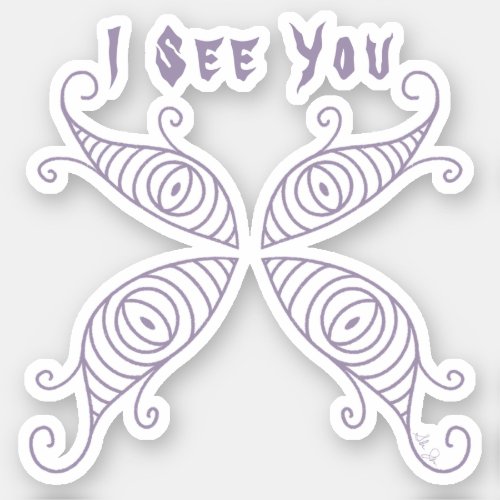 Purple Fairy Wing Eyes Sticker