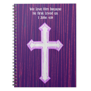 Purple Faith Cross Bible Verse Journal