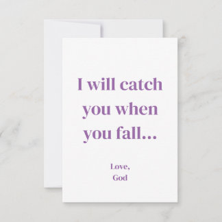 Purple faith I will catch you when you fall. Cards