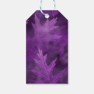 PURPLE FALL AUTUMN LEAVES GIFT TAGS
