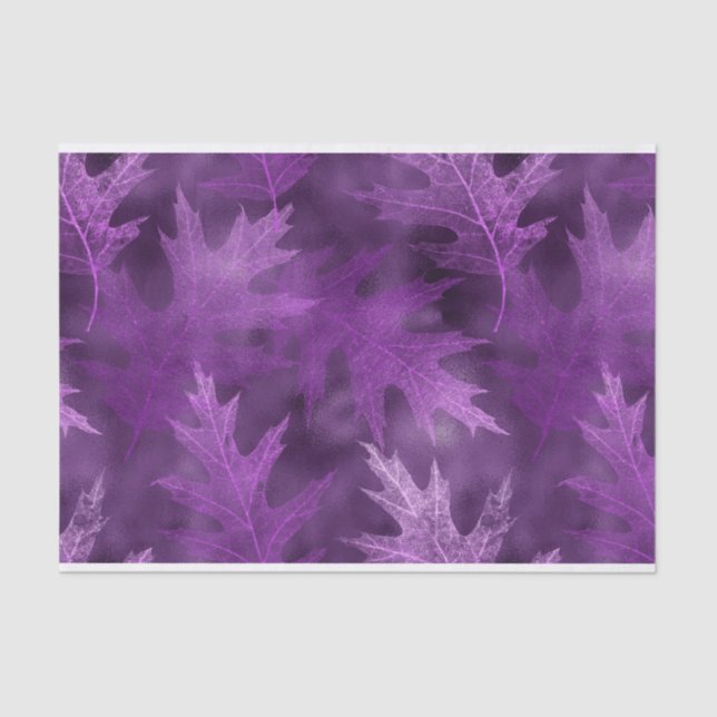 PURPLE FALL AUTUMN LEAVES TISSUE PAPER (Front)