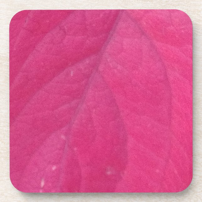 Purple Fall Leaf Beverage Coaster (Front)