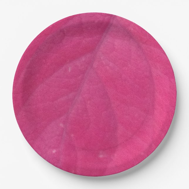 Purple Fall Leaf Paper Plates (Front)