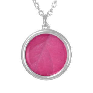 Purple Fall Leaf Silver Plated Necklace