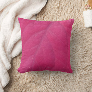 Purple Fall Leaf Throw Pillow